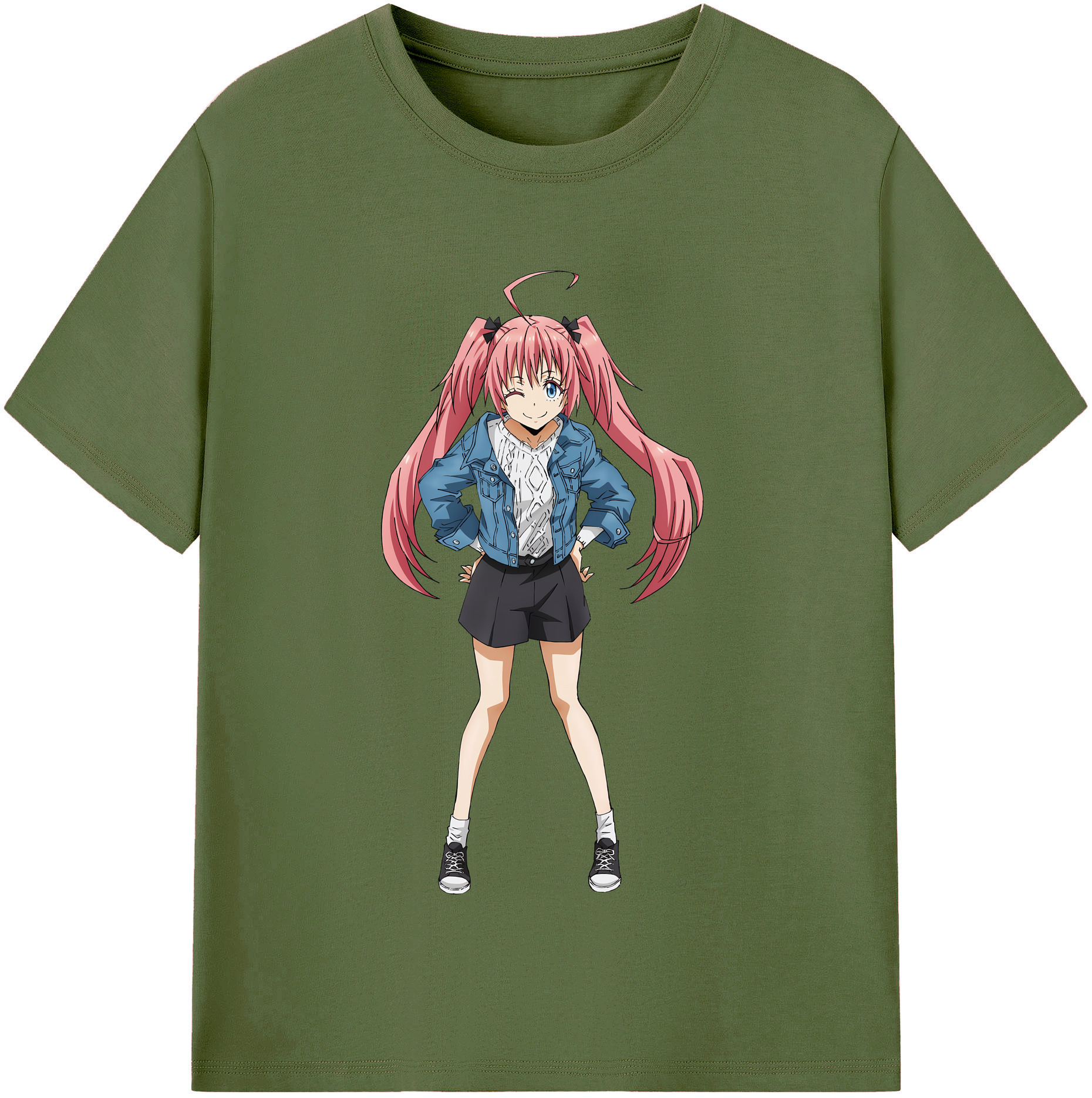 （画像用） 転スラ Regarding Reincarnated to Slime 綿100％半袖Tシャツ（フロントプリント）